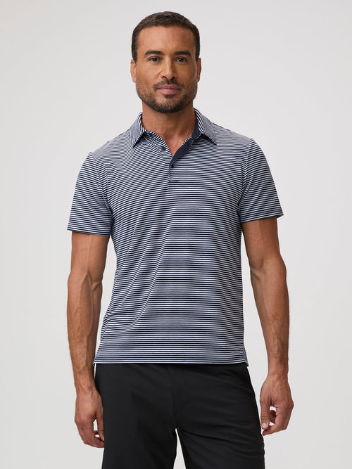 Blue Tones Striped Performance Cool Polo 3-Pack