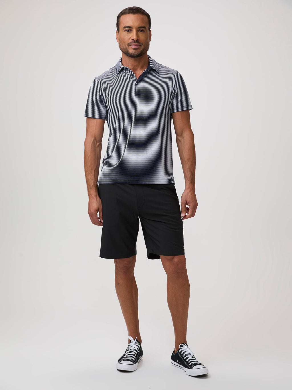 Blue Tones Striped Performance Cool Polo 3-Pack