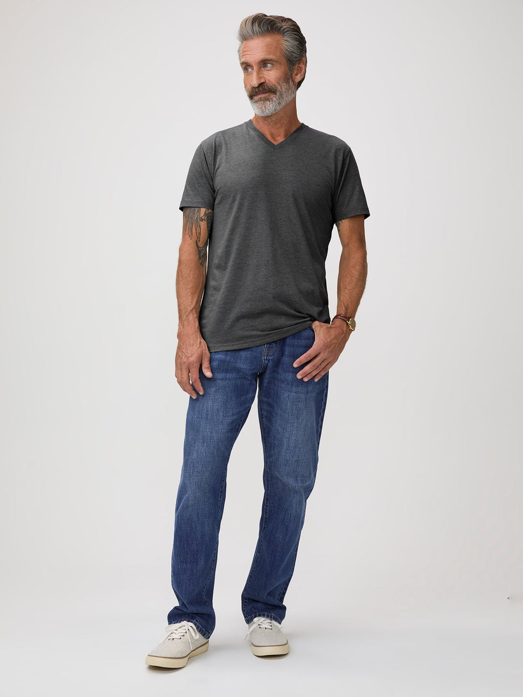 Carbon Grey V-Neck