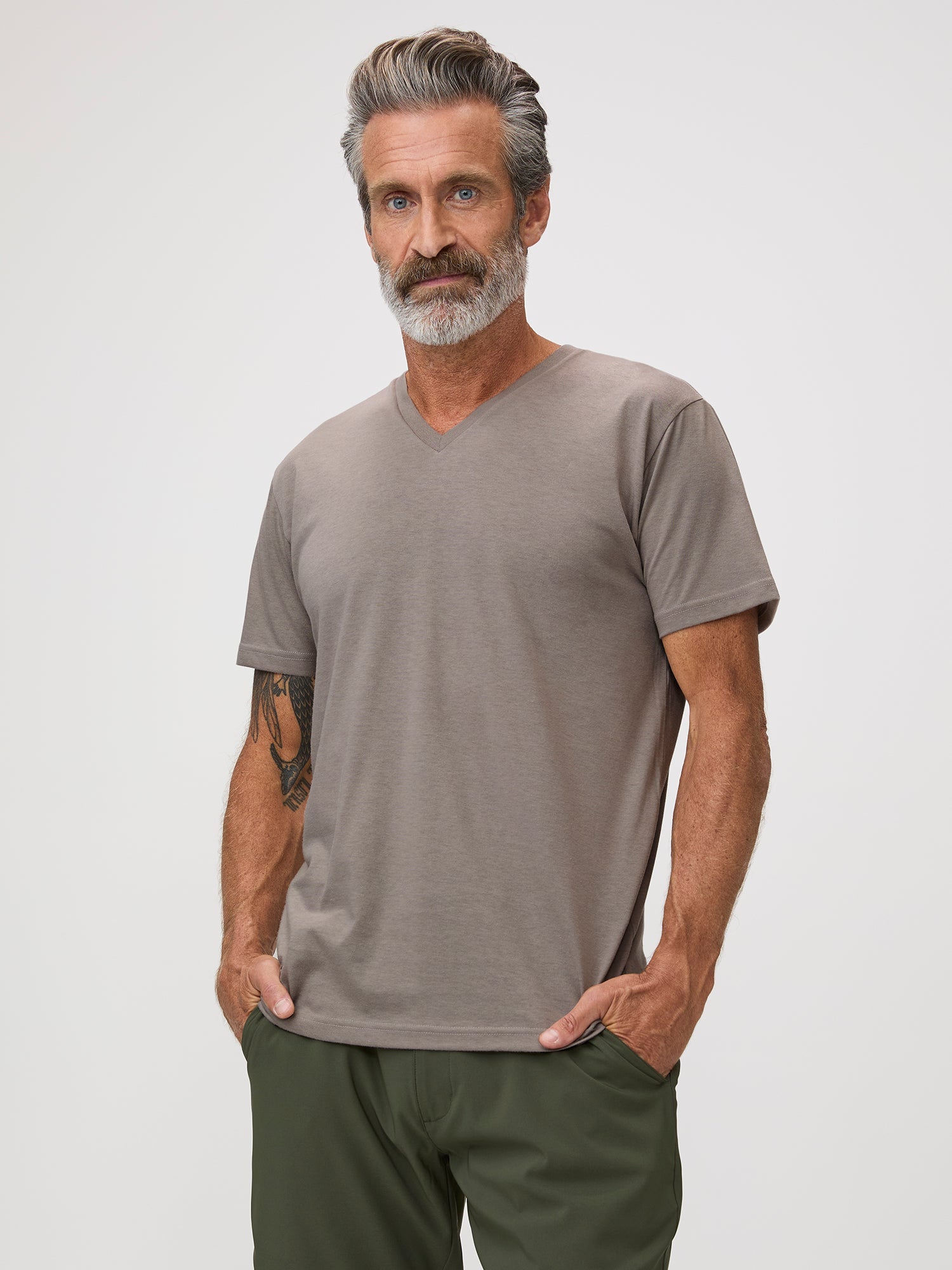 Taupe V-Neck