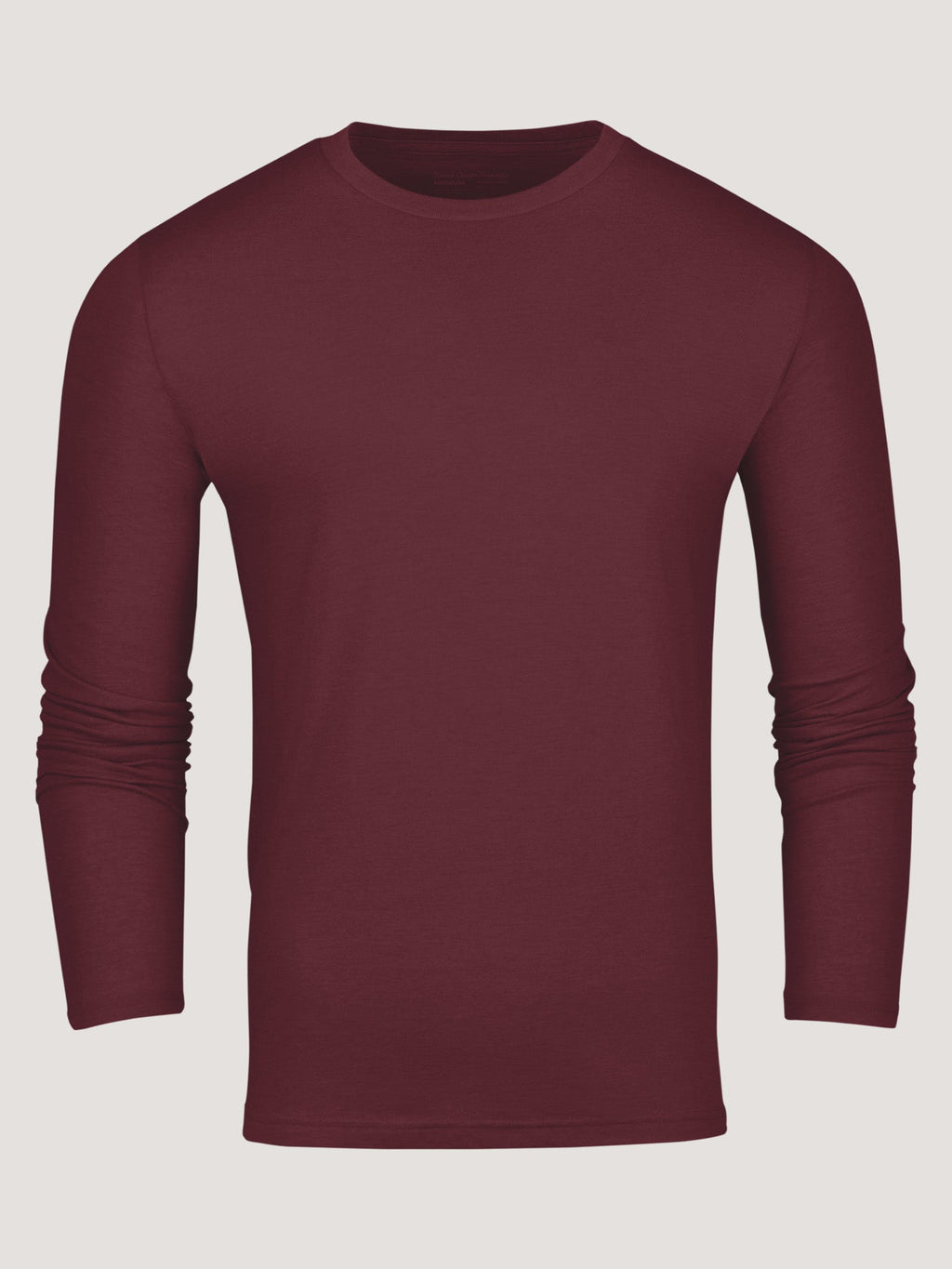 Burgundy Long Sleeve Crew Neck