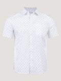 White Print All Day Short Sleeve Shirt