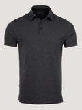 Black + Charcoal Striped Performance Cool Polo
