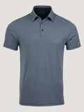 Navy + Wedgewood Striped Performance Cool Polo