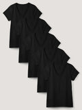 Women's V-Neck All Black 5-Pack