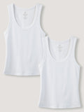 White Ribbed Tank 2-Pack
