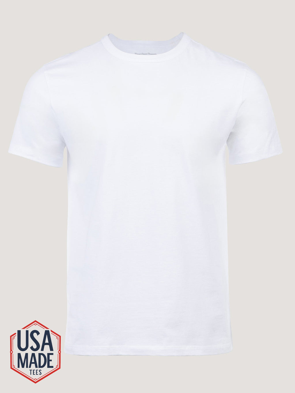 Heritage White Cotton Crew