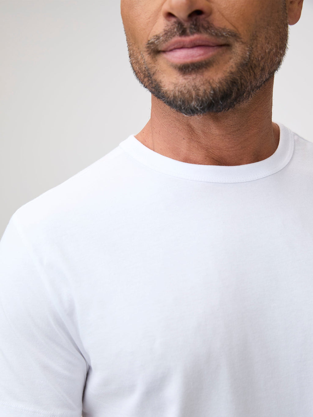 Heritage White Cotton Crew